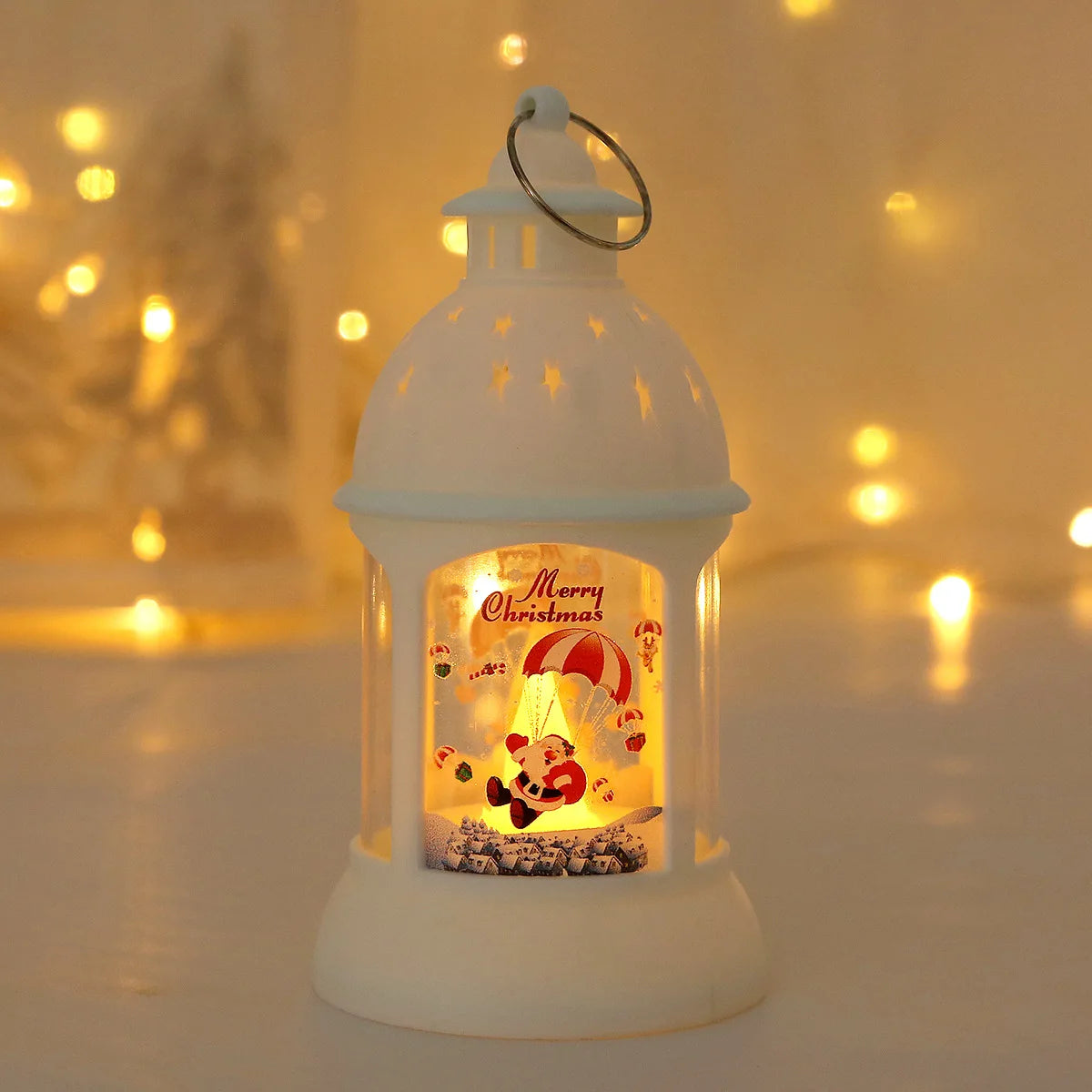 Christmas Lantren Led Light 2024 Christmas Decoration for Home Room Bedroom Fairy Lights Navidad New Year Decorative Lamp