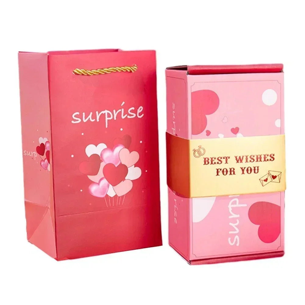 Christmas Gift Box Diy Folding Paper Boxs Money Pop Up Birthday Wedding Surprise Bounce Boxs Explosion Red Envelope Gift Box Set