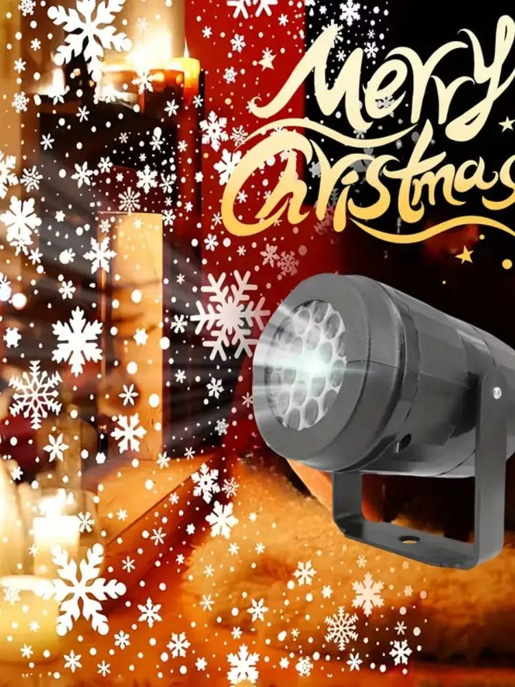 Christmas Snowfall Projector Lights Highlight Dynamic LED Snow Xmas Snowflake Spotlight Lighting Projector for Home Room Decor
