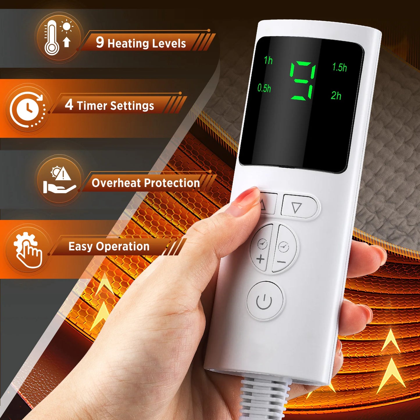 Electric Heating Waist Belt Portable Thermal Pad Office Home Adjustable Temperature Lumbar Belt Warming Abdomen Back Hand Warmer