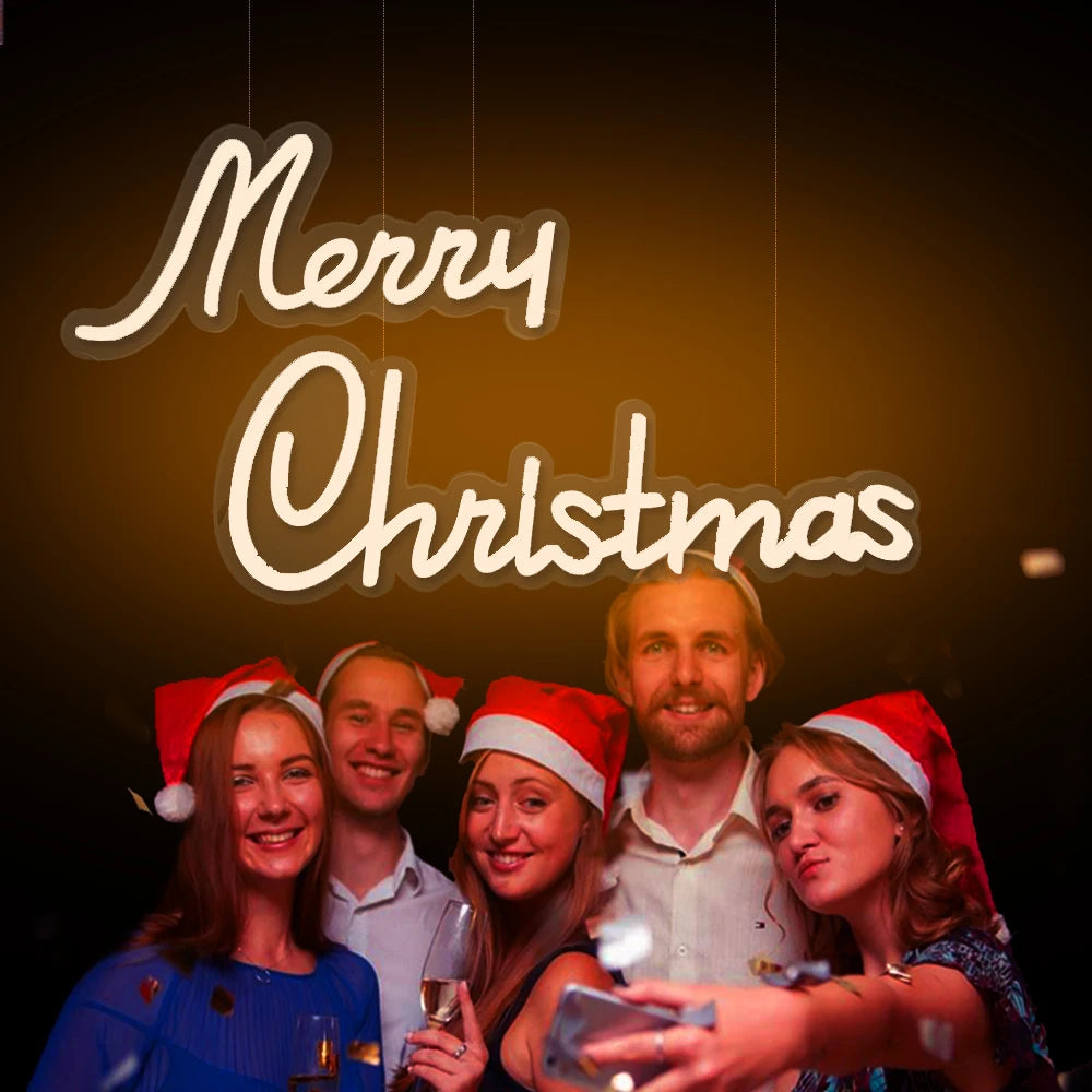 Christmas Neon Light Sign Wall Art Lamp for Bar Room Decor Merry Christmas Night Garden Lighting Home Bar Perfect Gift