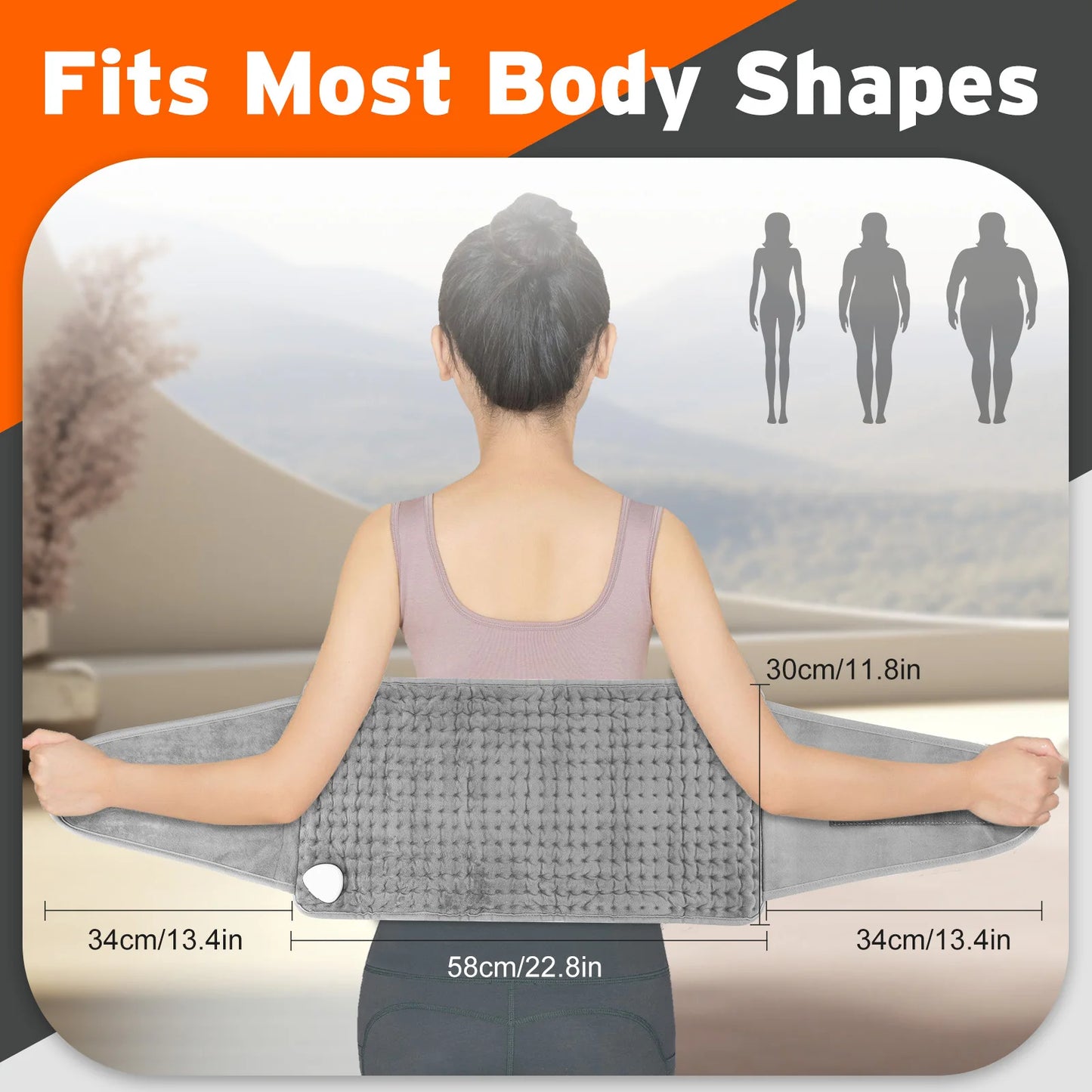 Electric Heating Waist Belt Portable Thermal Pad Office Home Adjustable Temperature Lumbar Belt Warming Abdomen Back Hand Warmer