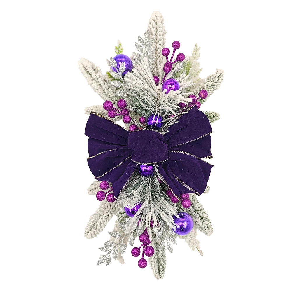 Christmas Staircase Decoration Wreath DIY Indoor Outdoor Garland Decoration With LED Decoration Prop Evening Party Dress Up Prop