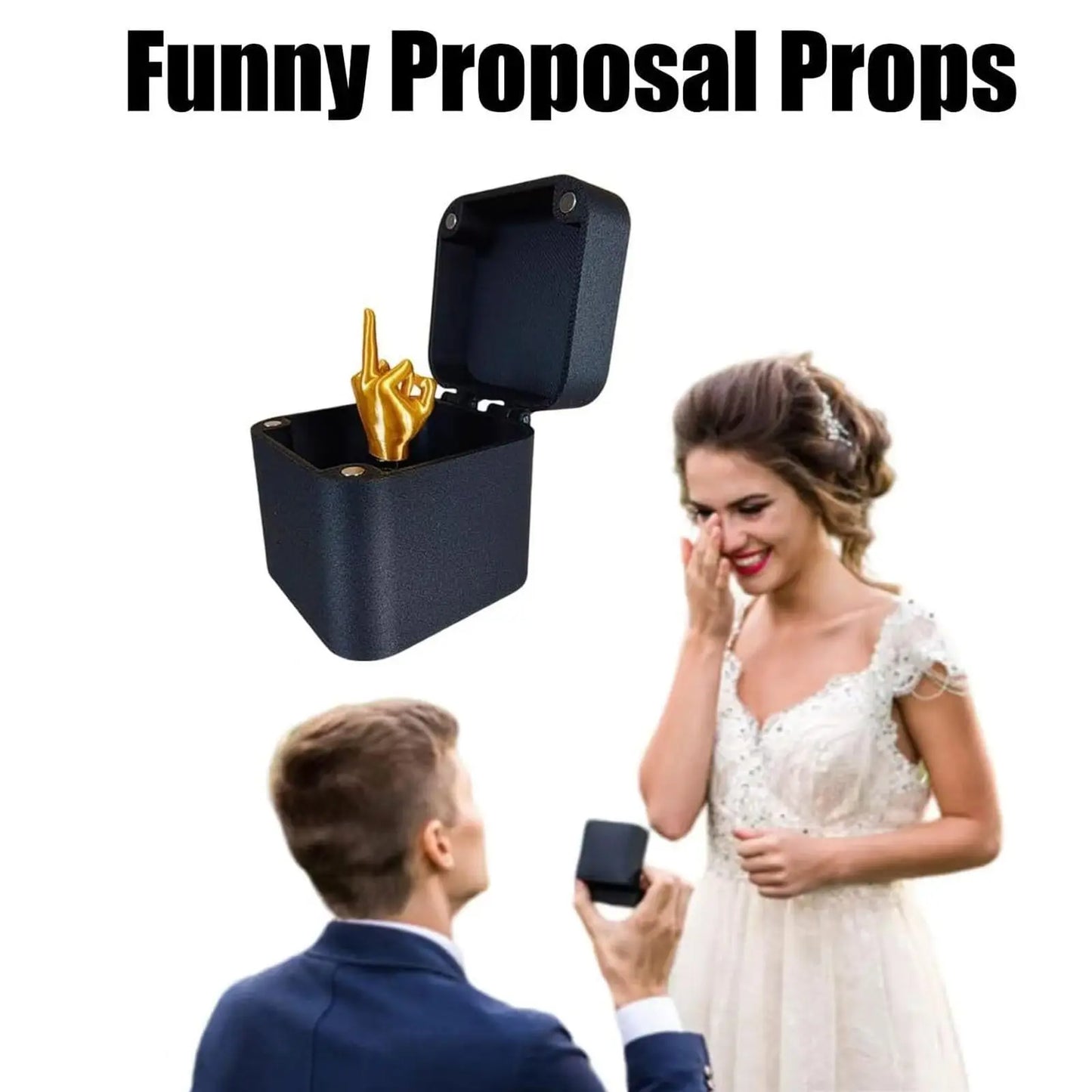 Christmas Interesting Prank Gift Middle Finger In Box Christmas Box Funny Creative Gifts Office Desk Decoration Home Decoration