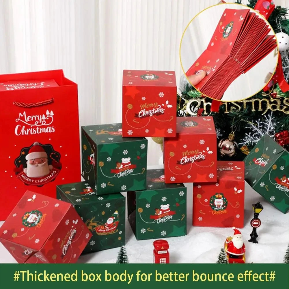 Christmas Gift Box Diy Folding Paper Boxs Money Pop Up Birthday Wedding Surprise Bounce Boxs Explosion Red Envelope Gift Box Set