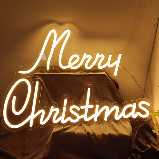 Christmas Neon Light Sign Wall Art Lamp for Bar Room Decor Merry Christmas Night Garden Lighting Home Bar Perfect Gift