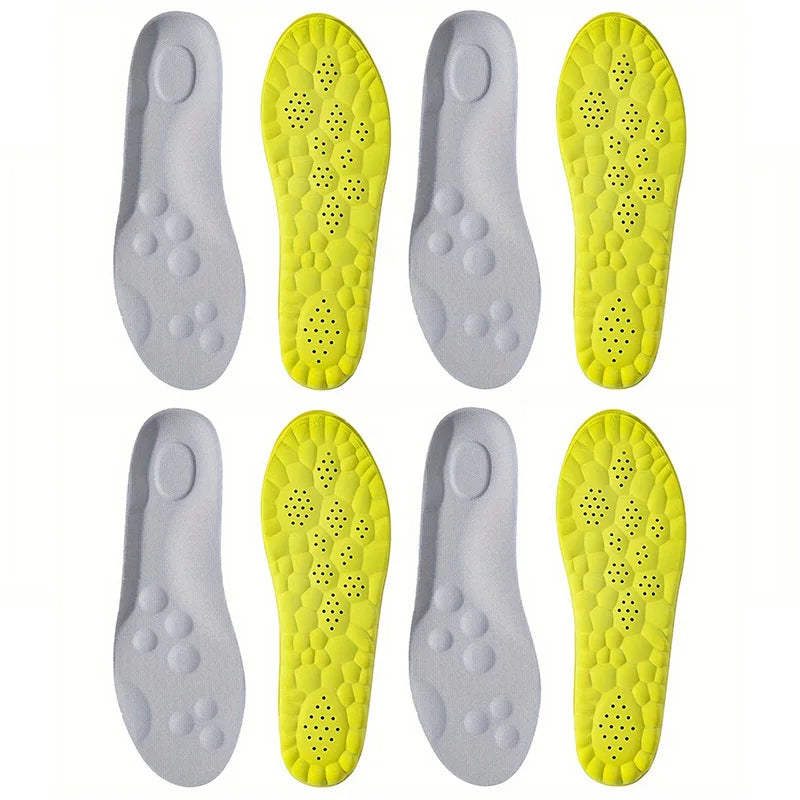 1Pair/2Pairs High Elasticity Latex Sport Insoles Soft Shoe Pads Arch Support Orthotic Insoles Breathable Deodorant Insole