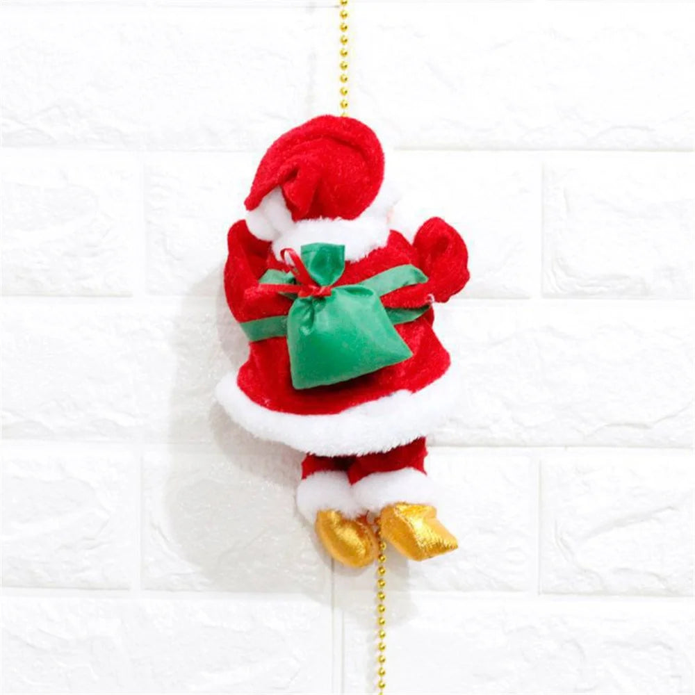 Climbing Beads Santa Claus Music Electric Doll Rope Christmas Gifts Ornaments Cross border wholesale fashion hotsale funny adult