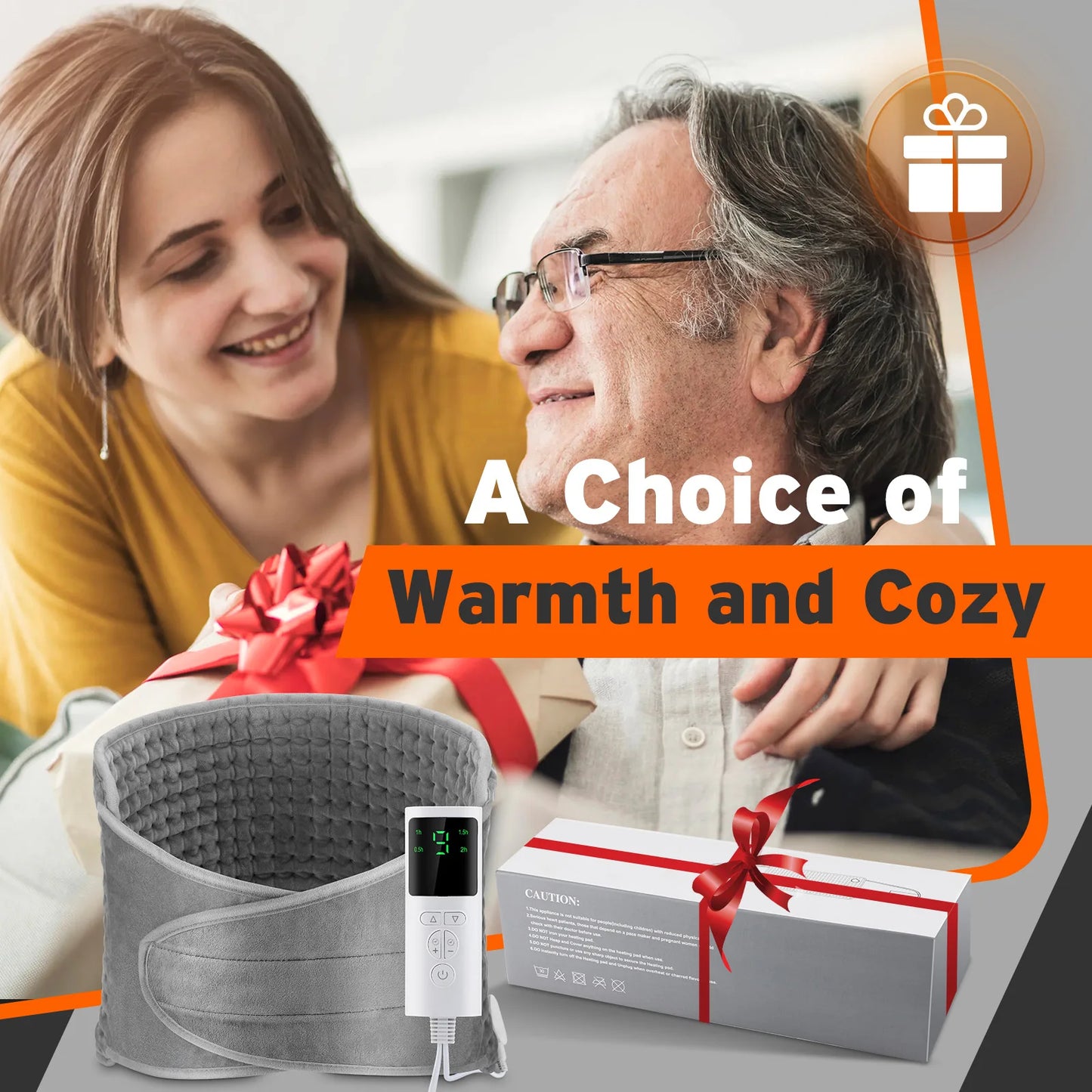 Electric Heating Waist Belt Portable Thermal Pad Office Home Adjustable Temperature Lumbar Belt Warming Abdomen Back Hand Warmer