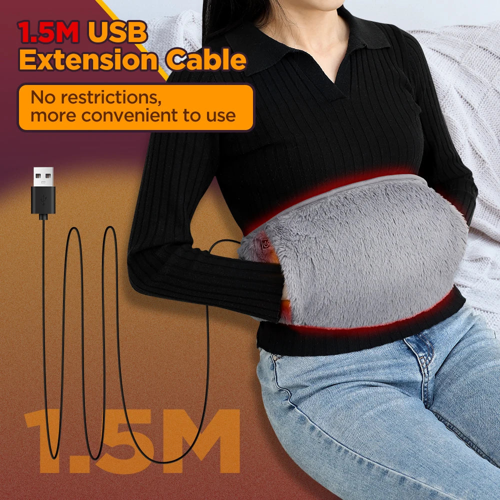 Electric Heating Belt Hand Warmer USB Charging Portable Heater Hot Compress Therapy Abdominal Waist Menstrual Uterus Warming Pad