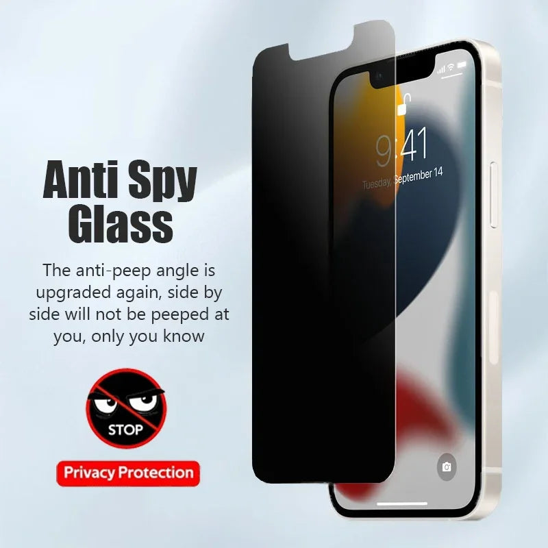 3Pcs Privacy Screen Protector For iPhone 17 16 15 14 13 11 12 Pro Max Mini Plus Anti-spy Protective Glass For iPhone XR X XS 16e