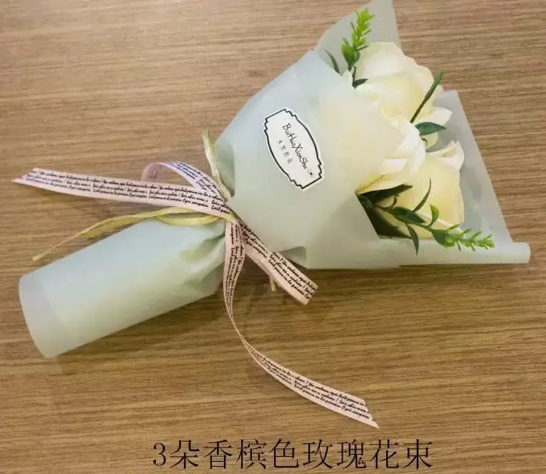 Valentine's Day Gift Artificial Flowers Rose Soap Bouquet Christmas Roses Creative Home Decoration