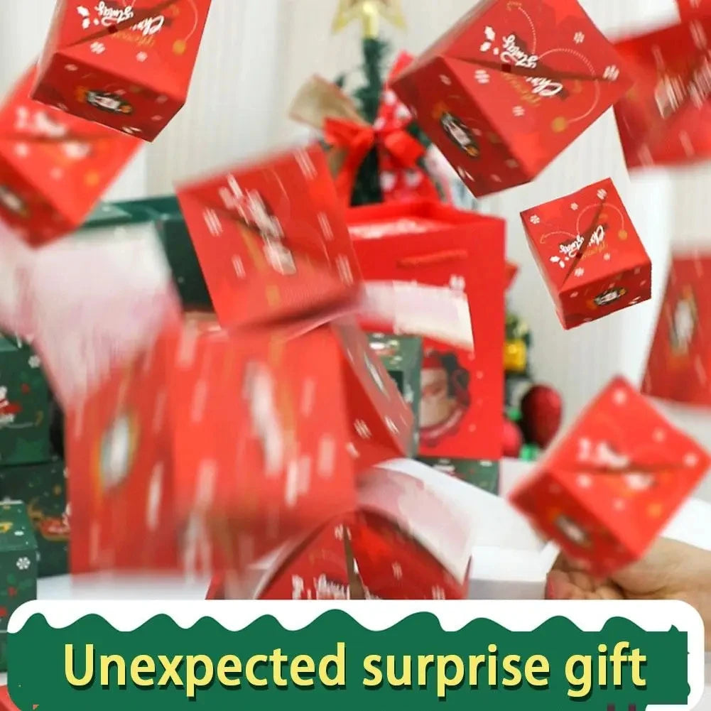 Christmas Gift Box Diy Folding Paper Boxs Money Pop Up Birthday Wedding Surprise Bounce Boxs Explosion Red Envelope Gift Box Set