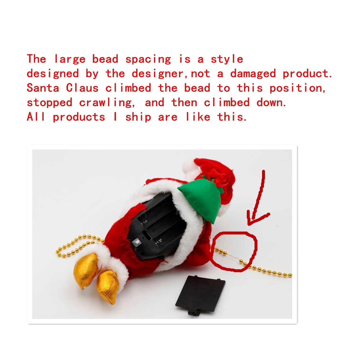 Climbing Beads Santa Claus Music Electric Doll Rope Christmas Gifts Ornaments Cross border wholesale fashion hotsale funny adult
